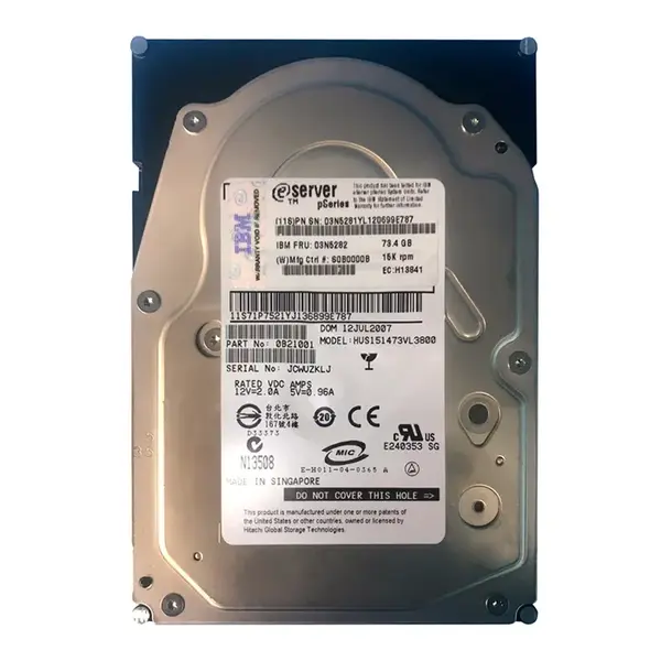 03N5281 IBM 73.4GB Ultra-320 SCSI 15000 3.5-inch Hard Drive