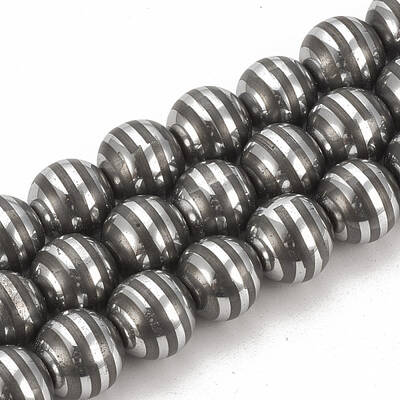 Electroplate Non-magnetic Synthetic Hematite Beads Strands