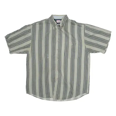 BUGLE BOY COMPANY Mens Shirt Green Striped M