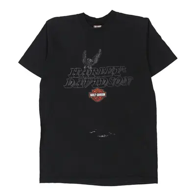 Daytona Beach Harley Davidson Graphic T-Shirt - Large Black Cotton