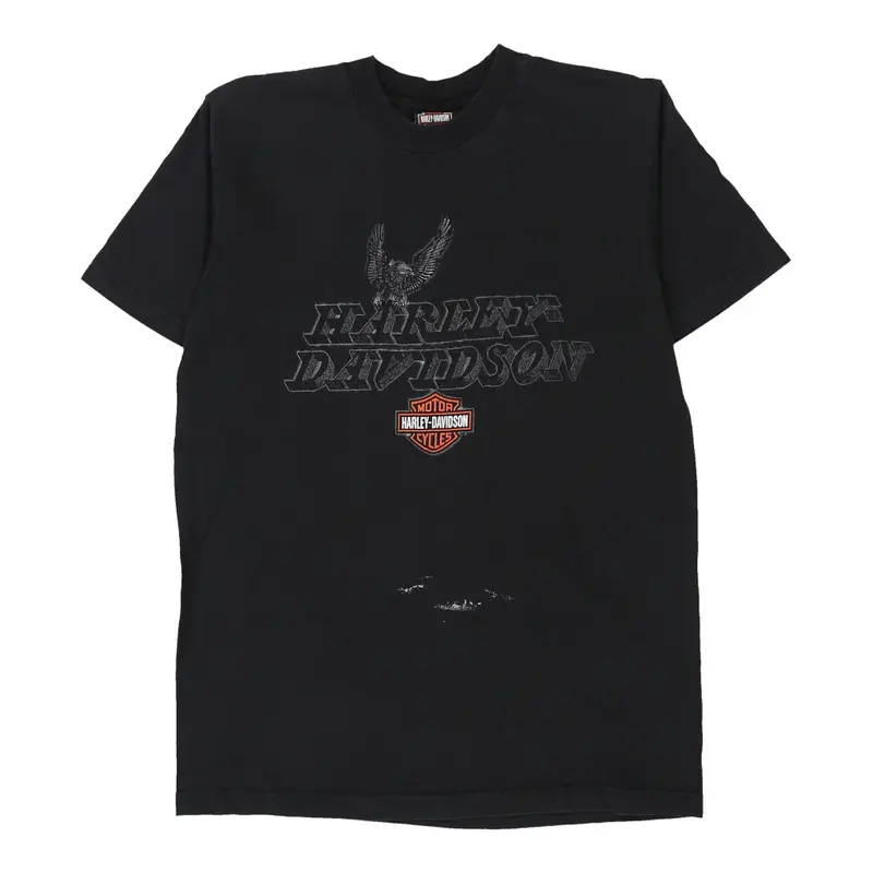 Daytona Beach Harley Davidson Graphic T-Shirt - Large Black Cotton