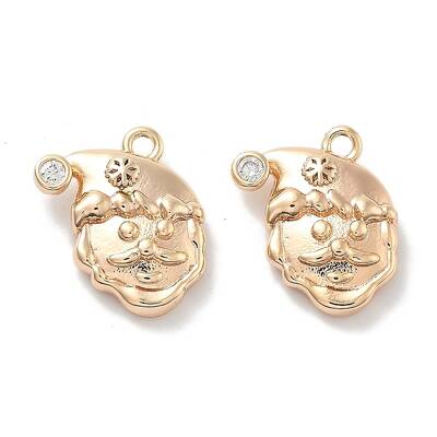 Brass Micro Pave Cubic Zirconia Pendants