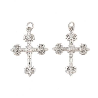Brass Micro Pave Cubic Zirconia Pendants