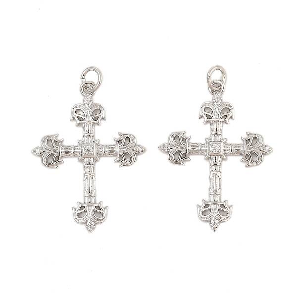 Brass Micro Pave Cubic Zirconia Pendants