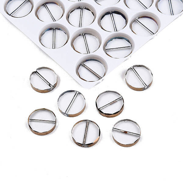 120Pcs Electroplated Glass Beads