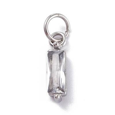 304 Stainless Steel Cubic Zirconia Pendants