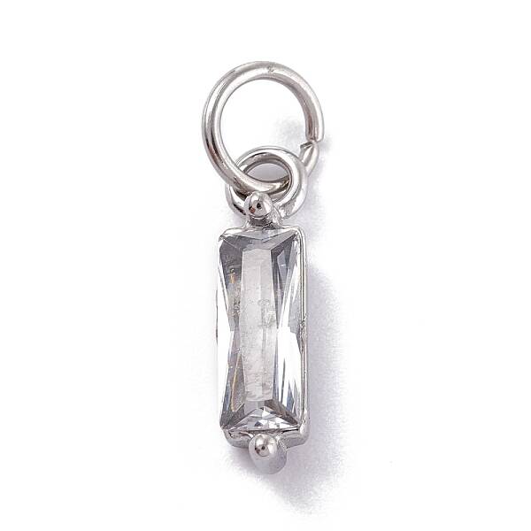 304 Stainless Steel Cubic Zirconia Pendants