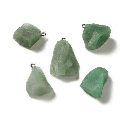 Raw Rough Natural Green Aventurine Pendants
