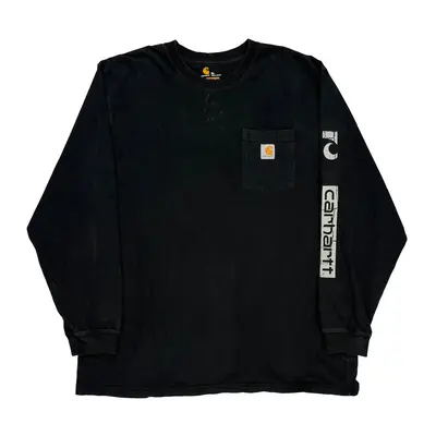 Carhartt Long Sleeve T-Shirt - XL Black Cotton