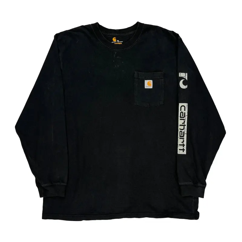 Carhartt Long Sleeve T-Shirt - XL Black Cotton