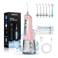 Water Dental Flosser Cordless for Teeth Pick Cleaning - Powerful Oral Irrigator with 6 Adjustable Modes,320ML Portable & Rech...