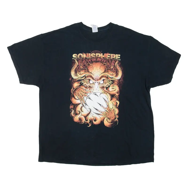 GILDAN Sonisphere Festival Mens Band T-Shirt Blue Crew Neck 2XL