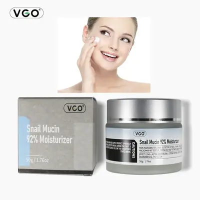 VGO Snail Mucin 92% Moisturizer Daily Face Gel Cream for Dry & Sensitive Skin, 50g / 1.76oz Cleanser Moisture Moisturizing Sk...