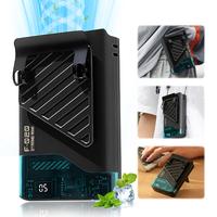 【Freeship】3-in-1 Portable Waist Fan,  5000mAh Rechargeable 10000RPM High-Speed Belt Cooling Fan, 5-Speed Adjustable, Hand...