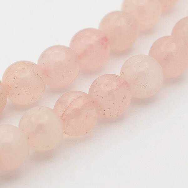 Natural Rose Quartz Round Beads Strands