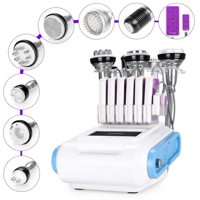 8 IN 1 Ultrasonic Cavitation Vacuum RF Microcurrent Body Slimming Laser Machine