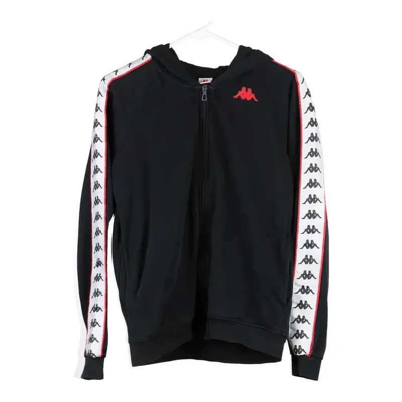Age 14 Kappa Hoodie - Large Black Cotton Blend