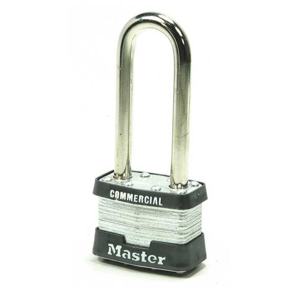 Master Lock Laminated Steel Padlock, Rekeyable, 5-Pin Tumbler, Zero Bitted, Body Width: 1-3/4 (44Mm), Shackle Length: 2-1/2...
