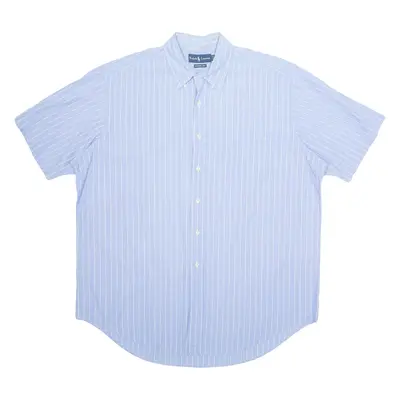RALPH LAUREN Mens Shirt Blue Pinstripe XL