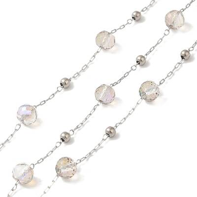 Glass Rondelle Beaded Chains