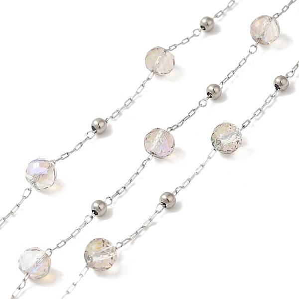 Glass Rondelle Beaded Chains