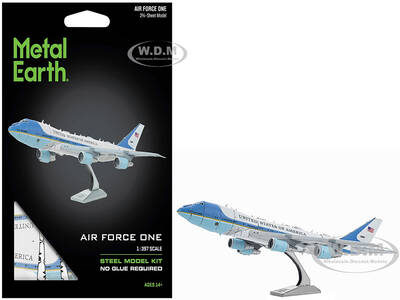 Model Kit Boeing 747 Transport Aircraft Air Force One Presidential Plane United States Air Force (Moderate Difficulty) Steel ...