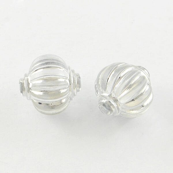 Lantern Plating Transparent Acrylic Beads