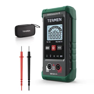 TESMEN TM-510 Digital Multimeter, 4000 Counts, Smart Measurement, Auto-Ranging Voltmeter; Non-Contact Voltage test, Measures ...
