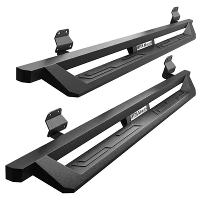 Running Boards for 2015-2025 Ford F150 SuperCab, 2017-2024 Ford F250 F350 SuperCab, Off-Road Drop Side Steps, Black Powder Co...