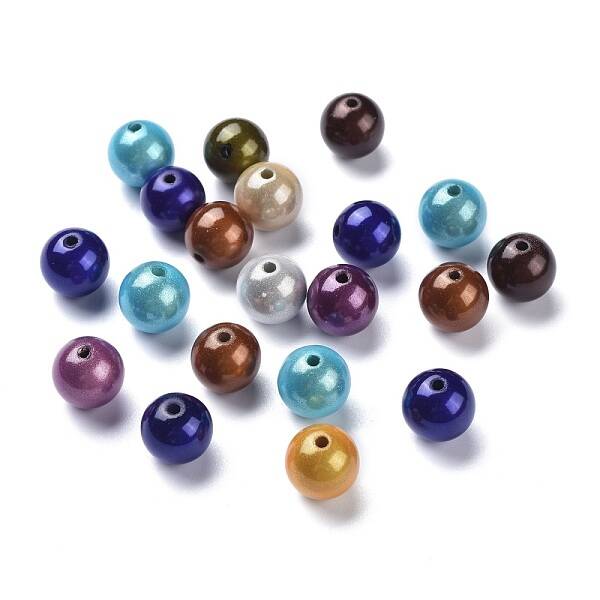 Spray Painted Acrylic Beads