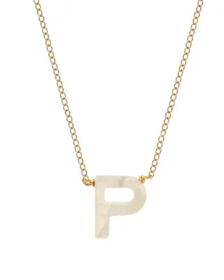 Dawn Initial Necklace | Metal Color: Gold | Style: P