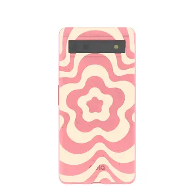 Bubblegum Pink Morning Flower Google Pixel 6a Case