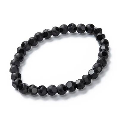Frosted Glass Beads Stretch Bracelets