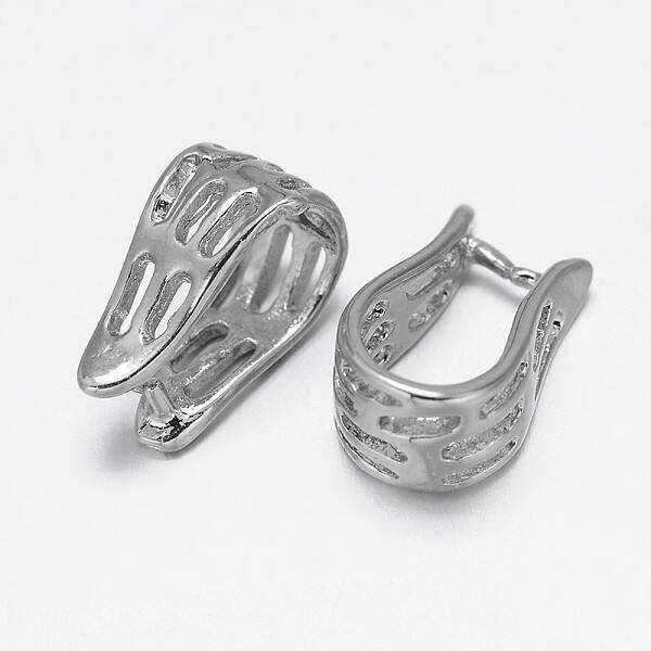 Filigree Rack Plating Brass Pendant Pinch Bails