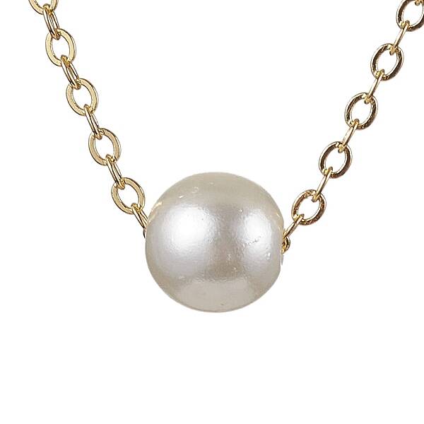 Round Acrylic Imitated Pearl Pendant Necklaces