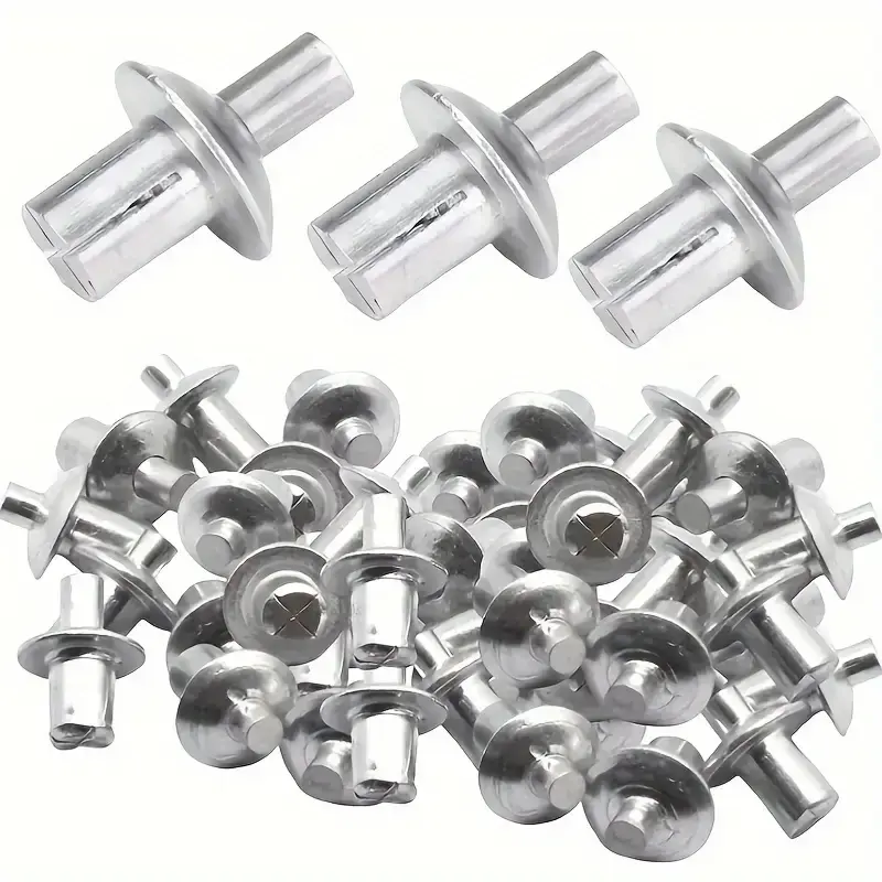 Springtok 100pcs Aluminum Alloy Push-In Rivets - Premium Polished, Strong Hold Hammer-in Rivet Assortment, Durable & Corrosio...