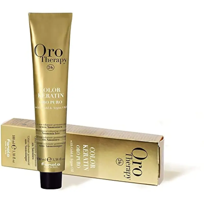 Oro Therapy 24k Pure Gold Without Ammonia Permanent Hair Dye 5.6 Light Brown Red 100 ml