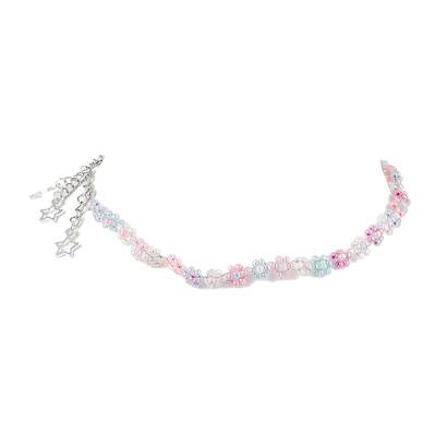 Flower Glass Seed Beads Beaded Necklaces