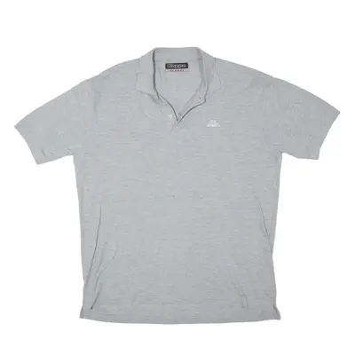 KAPPA Polo Shirt Grey Short Sleeve Mens XL