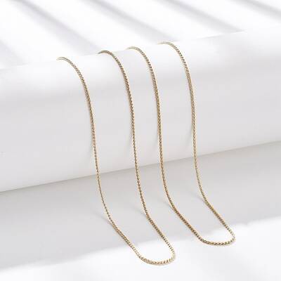 1MM 304 Stainless Steel Serpentine Chain Necklaces for Women Men