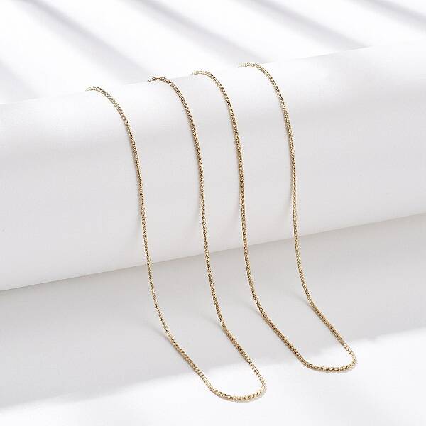 1MM 304 Stainless Steel Serpentine Chain Necklaces for Women Men
