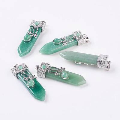 Natural Green Aventurine Big Pendants