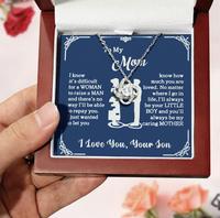 The most memorable gift, the card content in the box is sure to move mom to tears. The necklace is set with AAAAA+ zircon, su...