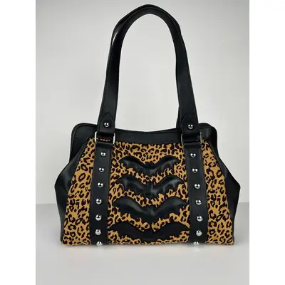 Leopard Bats Appliqué Bag
