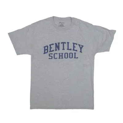 CHAMPION Bentley School Sports T-Shirt Grey USA Short Sleeve Mens M