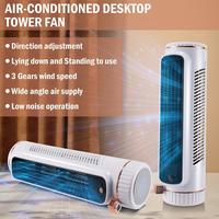 Mini Bladeless Air Cooler with 3 Speeds, Portable Desktop Tower Fan, Quiet Personal Cooling Fan, USB Powered, 1800mAh Battery...