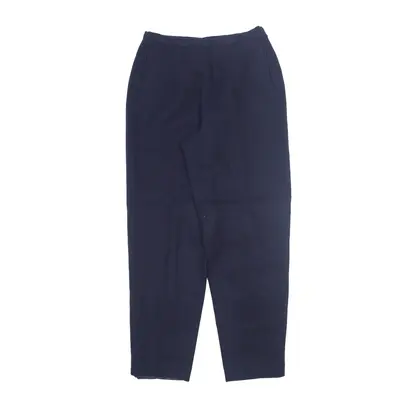 ADOLFO STUDIO Trousers Blue Relaxed Tapered Wool Womens W26 L30