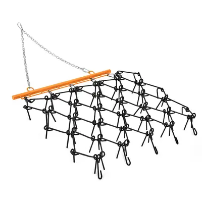 Garvee 4' x 4' Heavy Duty Chain Drag Harrow 3/8 Tines - Industrial Steel, Flexible Use - Fits 2 Hitch, 100 lbs Durable Powe...
