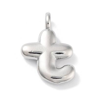 Rack Plating Brass Balloon Letter Pendants