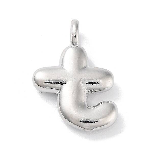 Rack Plating Brass Balloon Letter Pendants